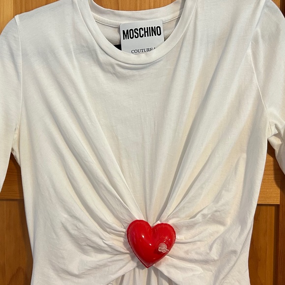 MOSCHINO White Inflatable Heart Minidress - Picture 4 of 7